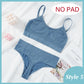 2 Piece Bra Set Bralette Underwear Lingerie Ribbed Tops Seamless Wire Free Bra and  Panty Set The Clothing Company Sydney