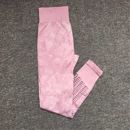 2PCS Camouflage Set Women Yoga Suit Sport Set Gym Workout Clothes Long Sleeve Fitness Crop Top High Waist Seamless Camo Leggings The Clothing Company Sydney