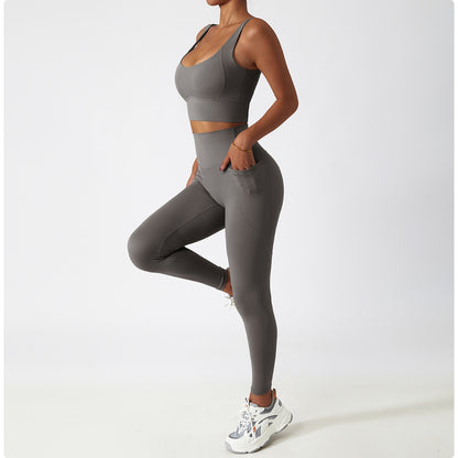 2 Piece Women Yoga Set Seamless Workout Suit Sportswear Gym Clothing Fitness Bra High Waist Leggings Sports Shorts Sports Suits The Clothing Company Sydney