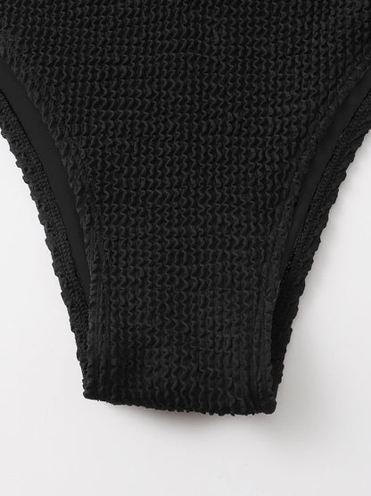 Metal Ring Textured Bikini Swimsuit Swimwear Push Up Bikini Set Bather Bathing Suit Beach Wear Bandage Bikini Set The Clothing Company Sydney