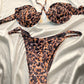 2 Piece Leopard Swimwear Bikinis Patchwork Swimsuit Bathing Suit Print Bikini Sets Solid Beachwear The Clothing Company Sydney