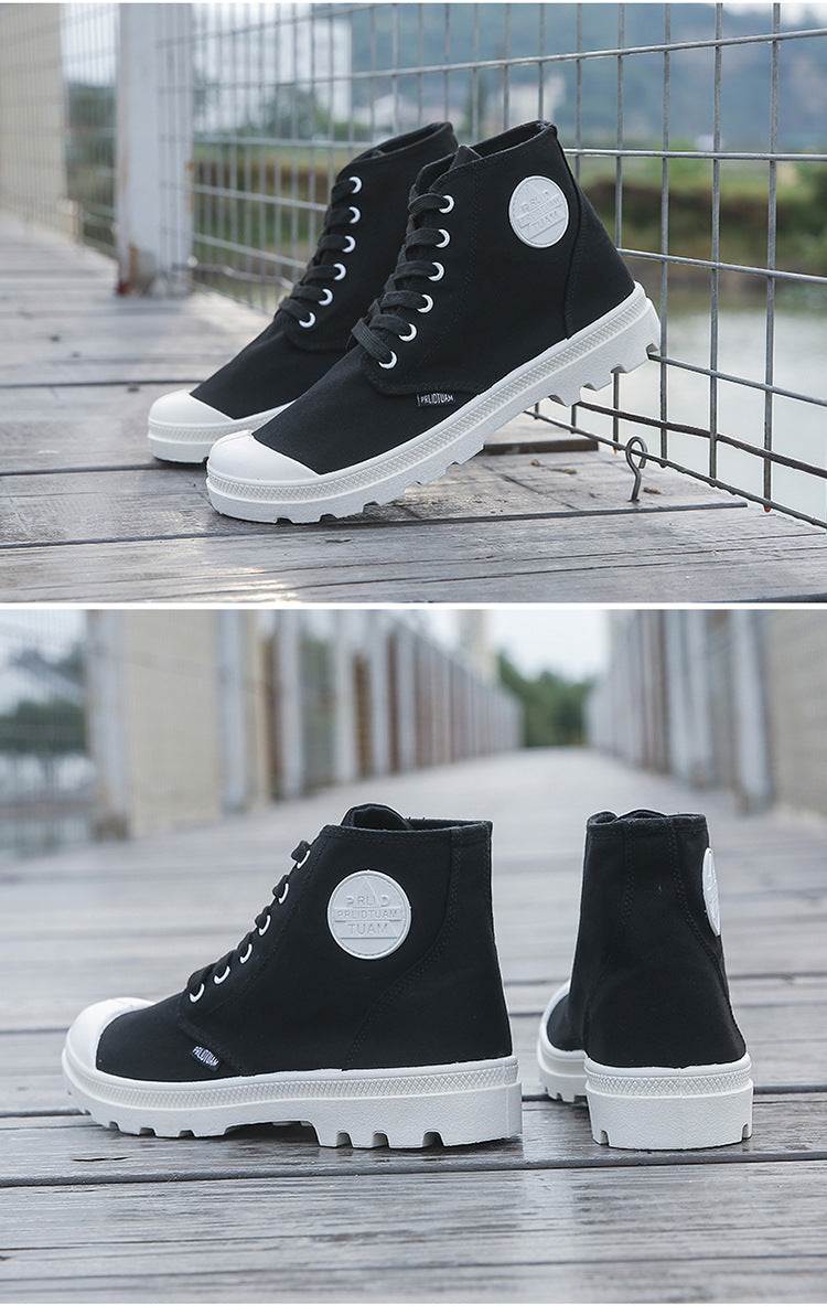 High Top Men Ladies Boots Lace Up Canvas Shoes Ankle Motorcycle Sneakers Military Desert Boots The Clothing Company Sydney