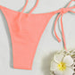 Tie Front Bandeau Thong Bikinis Two Piece Swimwear Swimsuit Bikini Set Summer Beach Bathing Suit The Clothing Company Sydney