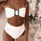 High Waist Swimsuit Push Up Swimwear Bathing Suit Bikini Two Piece Set Beachwear The Clothing Company Sydney