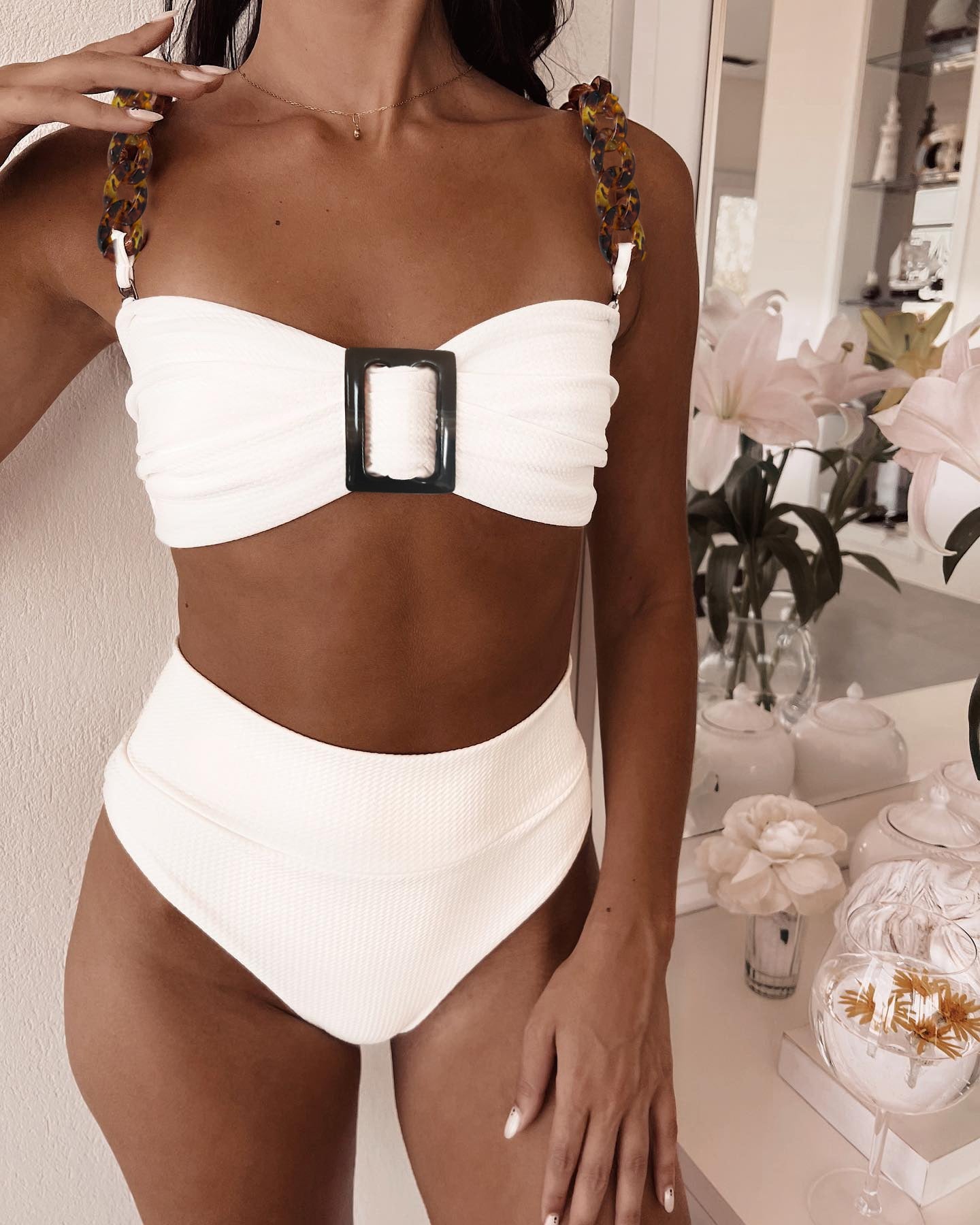 High Waist Swimsuit Push Up Swimwear Bathing Suit Bikini Two Piece Set Beachwear The Clothing Company Sydney