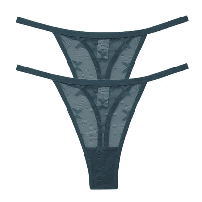 2 Pack Mesh G-String Panties Transparent Underwear Women Seamless Thong Underpants Intimates Lingerie The Clothing Company Sydney