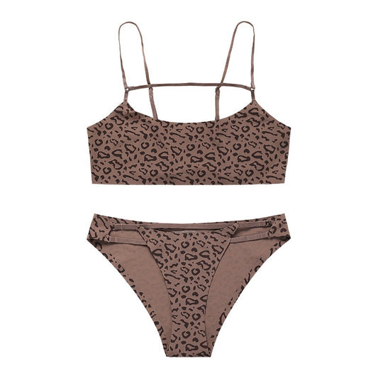 Leopard Print Women's Underwear Set Bra Brief Sets Seamless Bralette Lingerie Set The Clothing Company Sydney