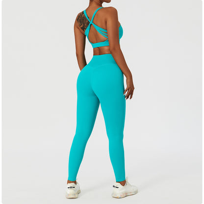 2 Piece Women's Yoga Set Workout Shirts Sport Pants Bra Gym Suits Fitness Shorts Crop Top High Waist Running Leggings Sports Sets The Clothing Company Sydney