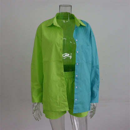 Women's Tracksuits Shirt With Mini Shorts Cotton Two Pieces Sets Fashion Clothing Outfits Blouse Set The Clothing Company Sydney