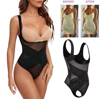1 Piece Mesh Bodysuit Seamless Full Body Shaper Waist Tummy Control Underwear Underbust Corset Shapewear The Clothing Company Sydney