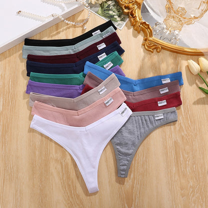 3 Pack Cotton V-Waist G-String Women Panties Comfort Underwear T-Back Thongs Intimates Lingerie Panties Set The Clothing Company Sydney