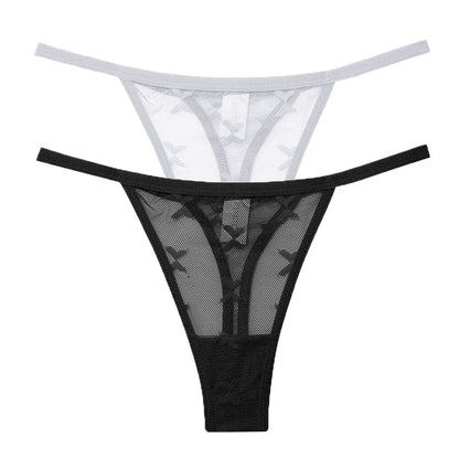 2 Pack Mesh G-String Panties Transparent Underwear Women Seamless Thong Underpants Intimates Lingerie The Clothing Company Sydney