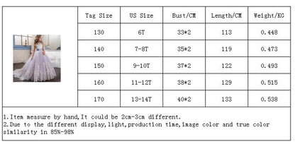 Kid Wedding Dresses for Girls Elegant Flower Princess Long Gown Baby Girl Christmas Dress Size 6 12 14 Years The Clothing Company Sydney