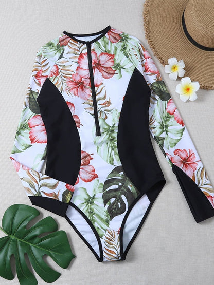 One Piece Swimsuit Swimwear Solid Long Sleeve Backless Rhinestones Diamond Thong Bathing Suit Monokini The Clothing Company Sydney