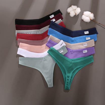 3 Pack Cotton V-Waist G-String Women Panties Comfort Underwear T-Back Thongs Intimates Lingerie Panties Set The Clothing Company Sydney