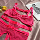 Four-Piece Set Erotic Lingerie Transparent Bra Kit Push Up See Through Lace Mesh Seamless Underwear Garters The Clothing Company Sydney