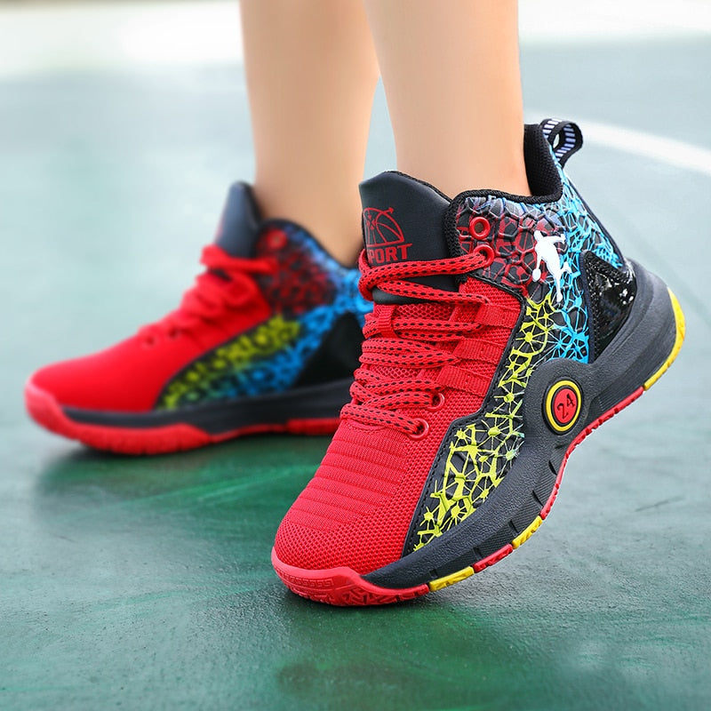 Kids Boys Basketball Shoes Kids Sneakers Non-Slip Sports Girls Basketball Training Tennis Shoes The Clothing Company Sydney