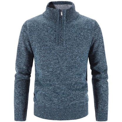 Winter Men's Fleece Thicker Sweater Half Zipper Turtleneck Warm Pullover Quality Male Slim Knitted Sweaters The Clothing Company Sydney