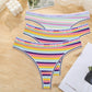 3 Pack Cotton Mix Seamless G-string Colorful Striped Lingerie Panties S-XL Thongs Female Letter Waist Underwear Briefs The Clothing Company Sydney