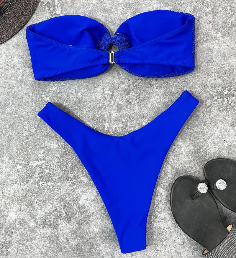 High Cut Swimsuits Bandeau Bikini Set Thong Swimwear Strapless Brazilian Bikini Set Bathing Suit The Clothing Company Sydney