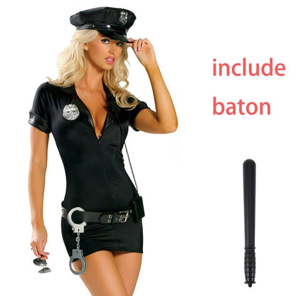 Women's Police Uniform Cop Halloween Policewomen Police Officer  Costume Uniform Cosplay Fancy Dress The Clothing Company Sydney