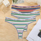 3 Pack Cotton Mix Seamless G-string Colorful Striped Lingerie Panties S-XL Thongs Female Letter Waist Underwear Briefs The Clothing Company Sydney