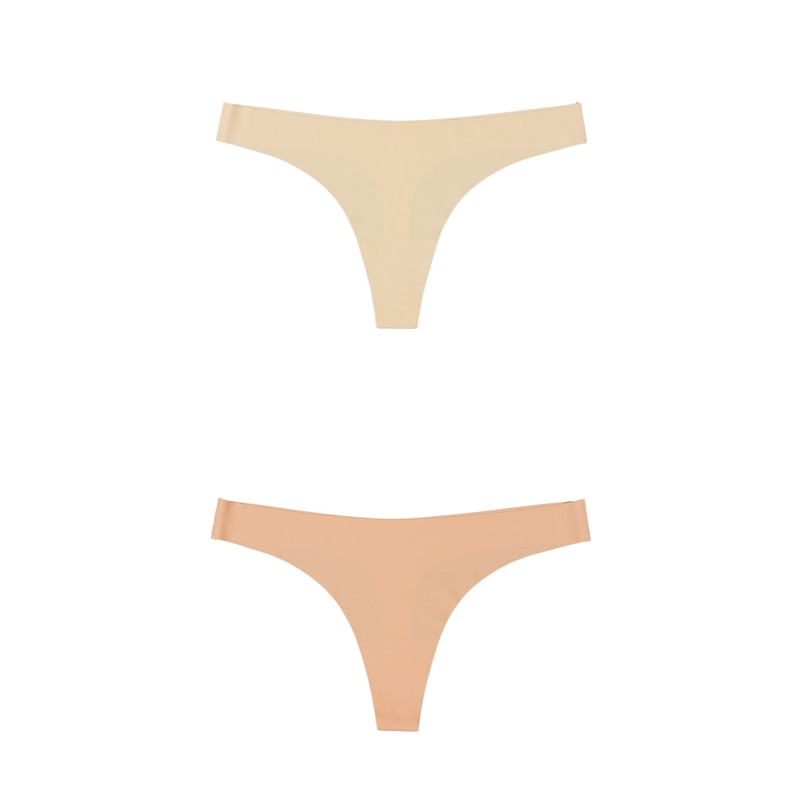 2 Pack Thong G-string Women Seamless Underwear Ice Silk Super Thin Breathable Low Waist Solid Briefs Panties Lingerie The Clothing Company Sydney