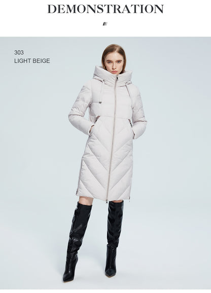 Winter Women Long Cotton Jacket Stand Collar Hooded Warm Windproof Coat Pockets Zipper Parka The Clothing Company Sydney