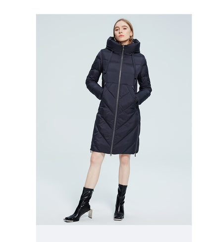 Winter Women Long Cotton Jacket Stand Collar Hooded Warm Windproof Coat Pockets Zipper Parka The Clothing Company Sydney