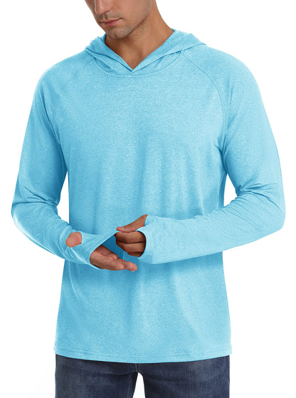 UPF 50+ Sun Protection Hoodie Shirts Men's Long Sleeve T-shirts Lightweight Quick Dry Pullovers Casual Fishing Tee Tops The Clothing Company Sydney