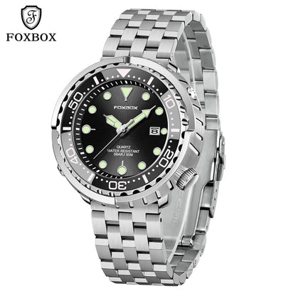Lige Fashion Mens Watches Foxbox Top Brand Luxury 5ATM Sports Waterproof Quartz Date Luminous Watch The Clothing Company Sydney