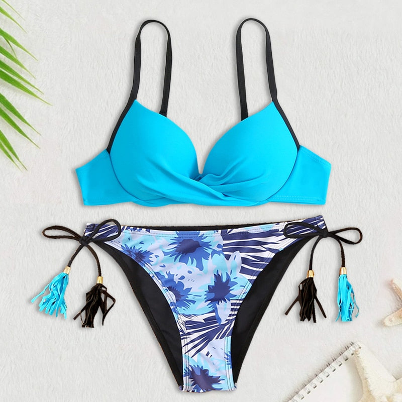 Women Bikini Set Push Up Swimsuit Padded Summer Beach Bathing Suit