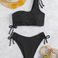 Bandeau Swimsuit Swimwear Women High Waist Bikini Set 2 Piece Summer Swim Beach Wear Bathing Suit The Clothing Company Sydney