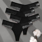 4 Pack set V-Waist Women Cotton G-string Lace Lingerie Panties Thongs Femme Underwear Underpant Intimates The Clothing Company Sydney