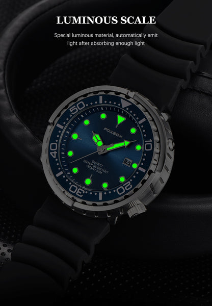 Lige Fashion Mens Watches Foxbox Top Brand Luxury 5ATM Sports Waterproof Quartz Date Luminous Watch The Clothing Company Sydney