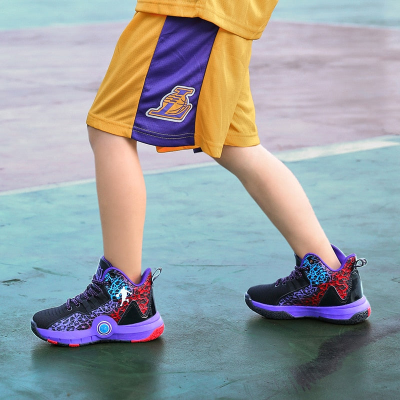 Kids Boys Basketball Shoes Kids Sneakers Non-Slip Sports Girls Basketball Training Tennis Shoes The Clothing Company Sydney