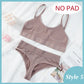 2 Piece Bra Set Bralette Underwear Lingerie Ribbed Tops Seamless Wire Free Bra and  Panty Set The Clothing Company Sydney