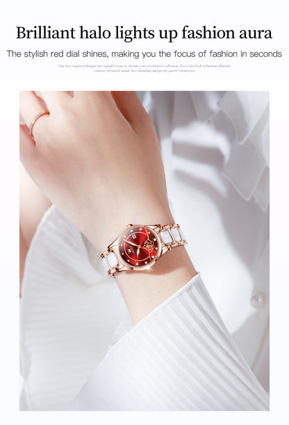 OLEVS Luxury Quartz Japan Movement 30M Water resistant Ceramics Ladies Watch Clothing Company Sydney