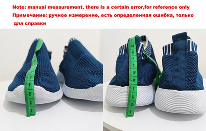 Breathable Mesh Sneakers Summer Slip on Soft Bottom Running Shoes Woman Plus Size Elastic Knit Casual Flats The Clothing Company Sydney