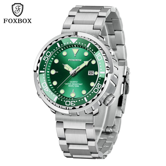 Lige Fashion Mens Watches Foxbox Top Brand Luxury 5ATM Sports Waterproof Quartz Date Luminous Watch The Clothing Company Sydney