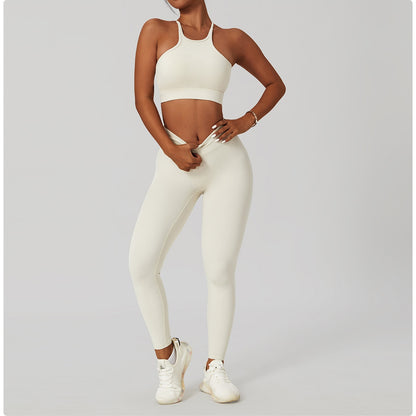 2 Piece Women's Yoga Set Workout Shirts Sport Pants Bra Gym Suits Fitness Shorts Crop Top High Waist Running Leggings Sports Sets The Clothing Company Sydney