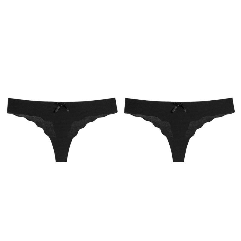 Women's Thongs G-string Underwear Seamless Invisible Panties For Ladies Fashion Ruffle T-back Underpants The Clothing Company Sydney