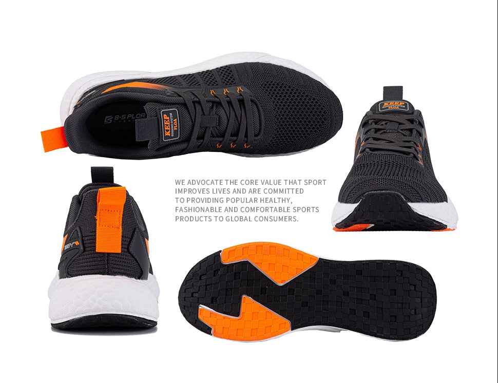 Men's Comfortable Knit Walking Shoes Breathable Fashion Sneaker Anti-Slip Shock-Absorbing Casual Sneakers Shoes The Clothing Company Sydney