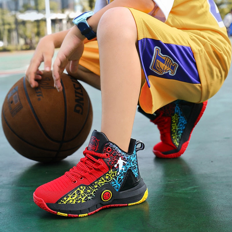 Kids Boys Basketball Shoes Kids Sneakers Non-Slip Sports Girls Basketball Training Tennis Shoes The Clothing Company Sydney