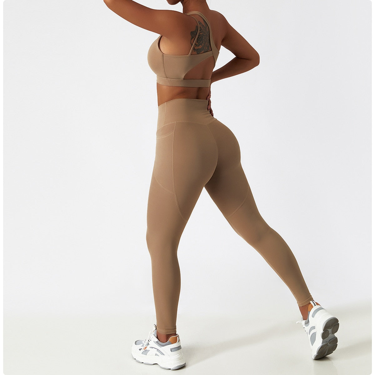 2 Piece Women Yoga Set Seamless Workout Suit Sportswear Gym Clothing Fitness Bra High Waist Leggings Sports Shorts Sports Suits The Clothing Company Sydney