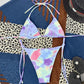 2 Piece Tie Dye Micro Triangle Halter Tie Side Bikini Swimsuit Swimwear Bikini Set Summer Beach Bathing Suit The Clothing Company Sydney