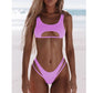 2 Piece Hollow Out Swimsuit High Cut Micro Swimwear Stylish Bathing Suit Beach Outfits Bikini Set The Clothing Company Sydney