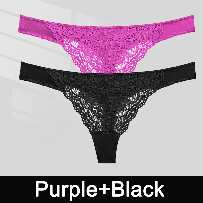 2 Pack Panties Lace Cotton G-String Underwear Lingerie Intimates Underpants Thong Pantys Set The Clothing Company Sydney