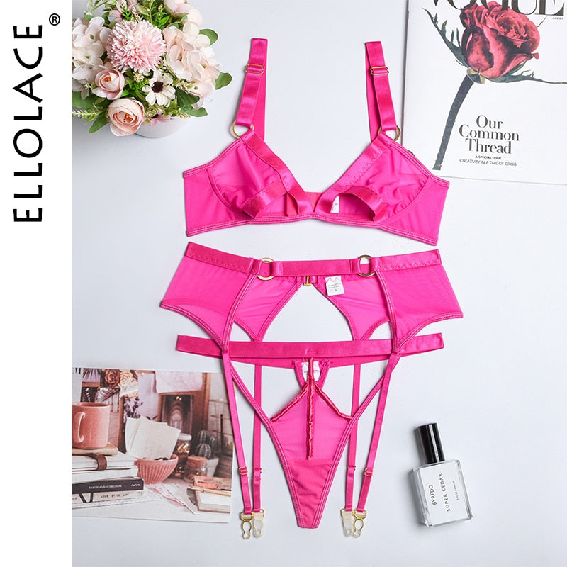 Lace Hollow Out 3 Piece Set Wireless Underwear Sensual Lingerie Set The Clothing Company Sydney