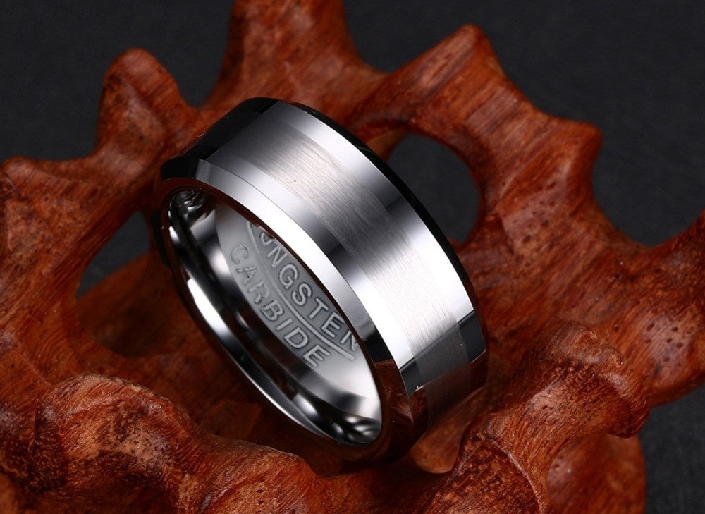 Classical 100% Tungsten Carbide Ring for Men Wedding Jewelry The Clothing Company Sydney